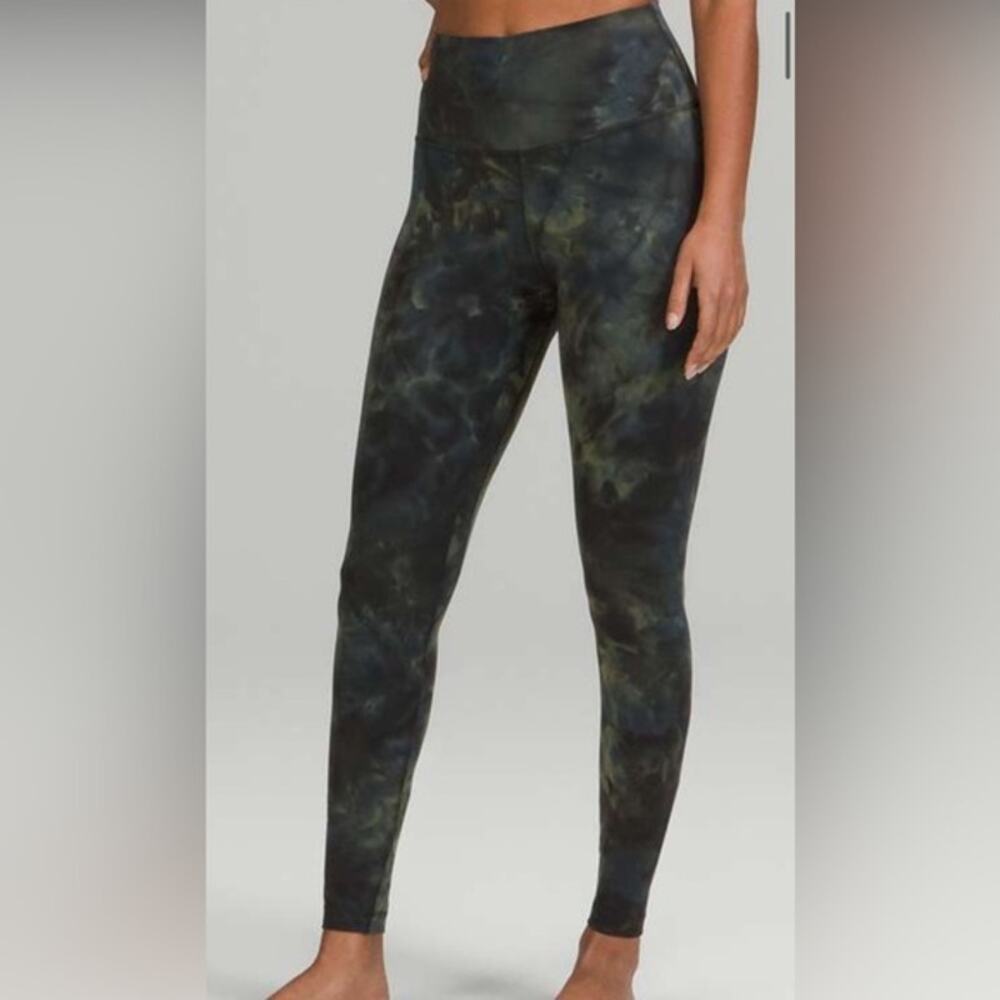Lululemon Align Pant 28" *Diamond Dye Graphite Grey Bronze Green Sz 6